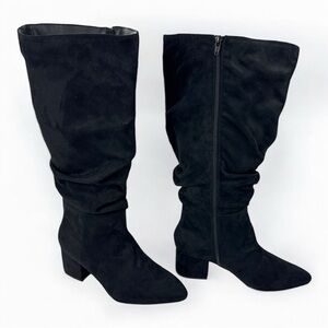 Lane Bryant Black Dream Cloud Extra Wide Calf Slouchy Tall Boots 10.5W NWOT
